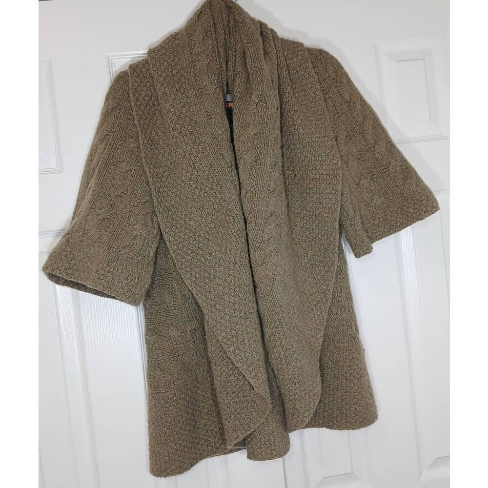 Vtg rugby polo ralph lauren womens medium chunky shawl collar sweater wool green